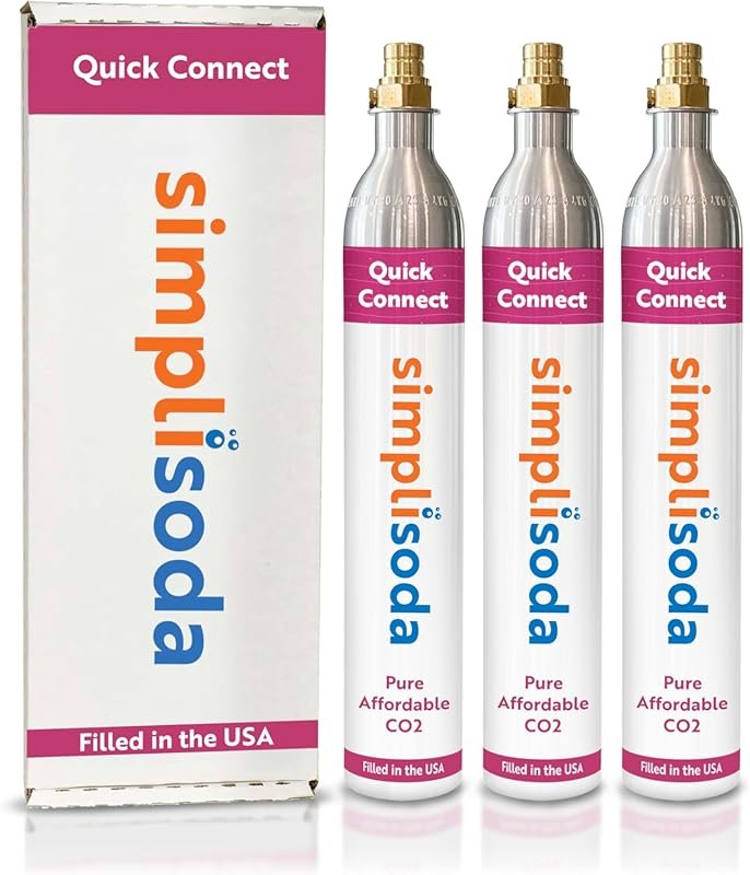 60L CO2 Canister Cylinders Compatible with SodaStream Quick Connect (A