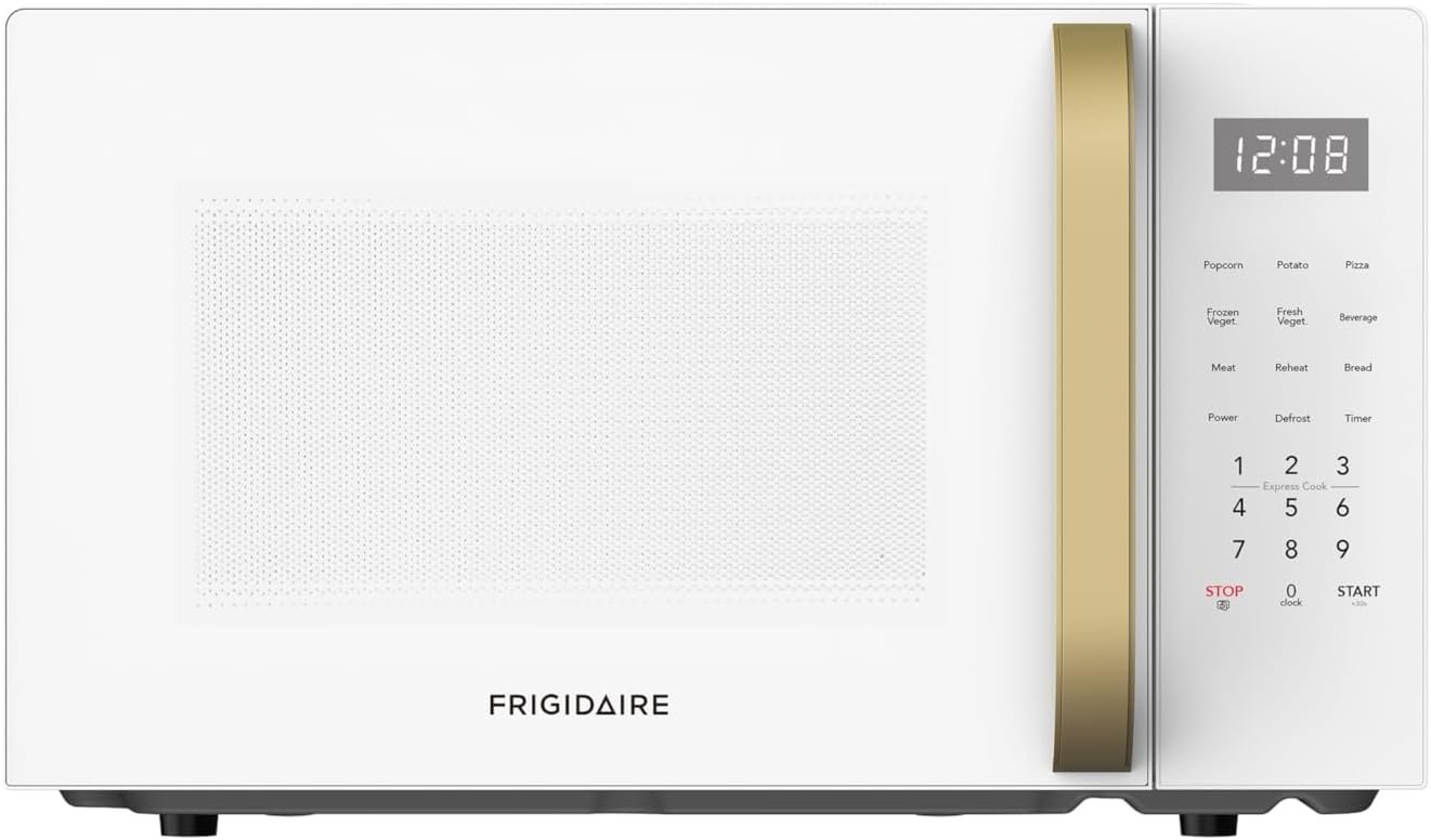 Frigidaire 1.05 Cu.Ft Retro Microwave, WhiteGold Finish