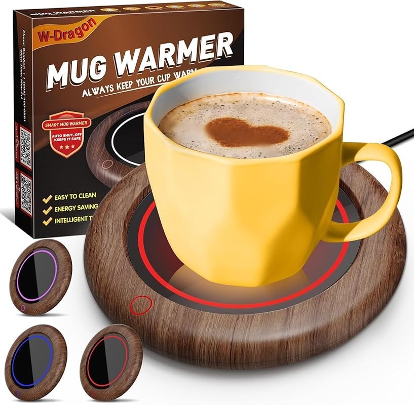 40W Coffee Cup Warmer with 3 Temp Settings, Auto Shut Off, Smart Heati