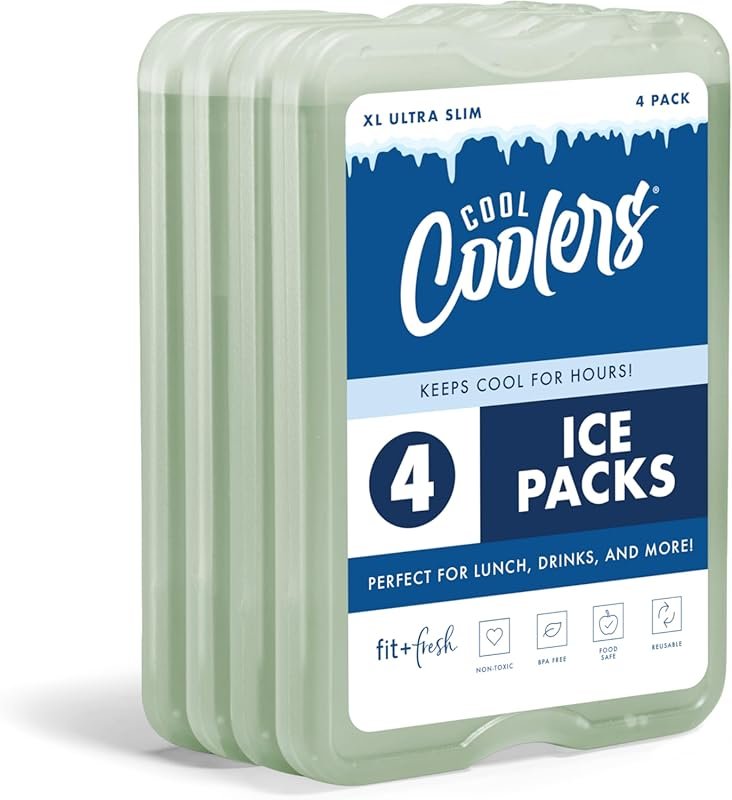 Fit & Fresh XL Sage Ice Packs – Quick Freeze, Long-Lasting & Space Sav