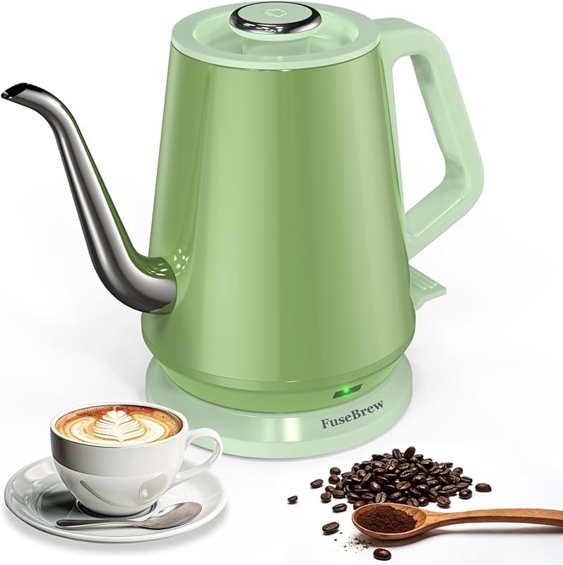 Gooseneck Electric Kettle 0.8L 1200W Fast Boiling, Stainless Steel, Au