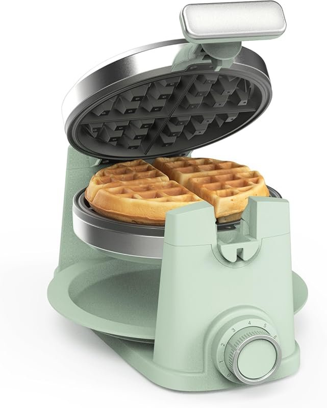 Martha Stewart Rotating Waffle Maker with PFAS-Free Plates & Space Sav