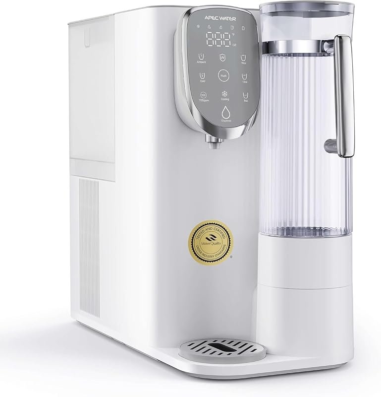 APEC Water Countertop Reverse Osmosis Water Filter, 6 Stage w/UV, Chills to 40°F