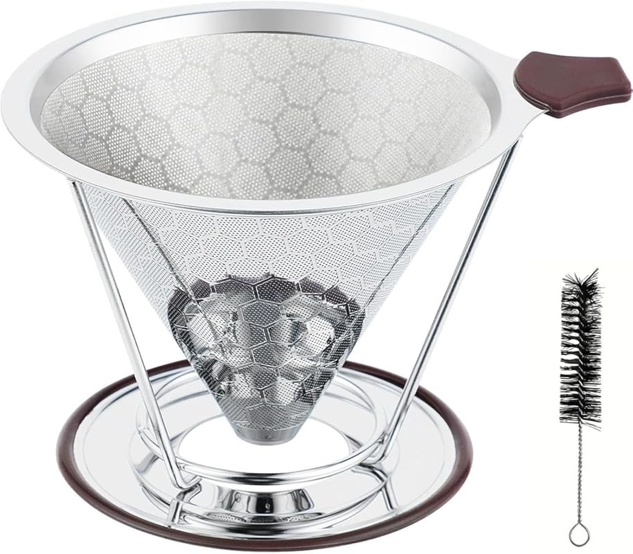 Vikuces 800 Mesh Honeycomb Filter for Hario V60 & Chemex Compatible Po