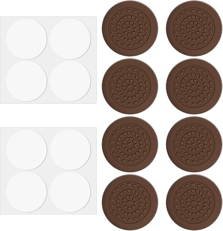 8 Pack Washable Adhesive Rubber Cutting Board Feet for Trays, Chairs &