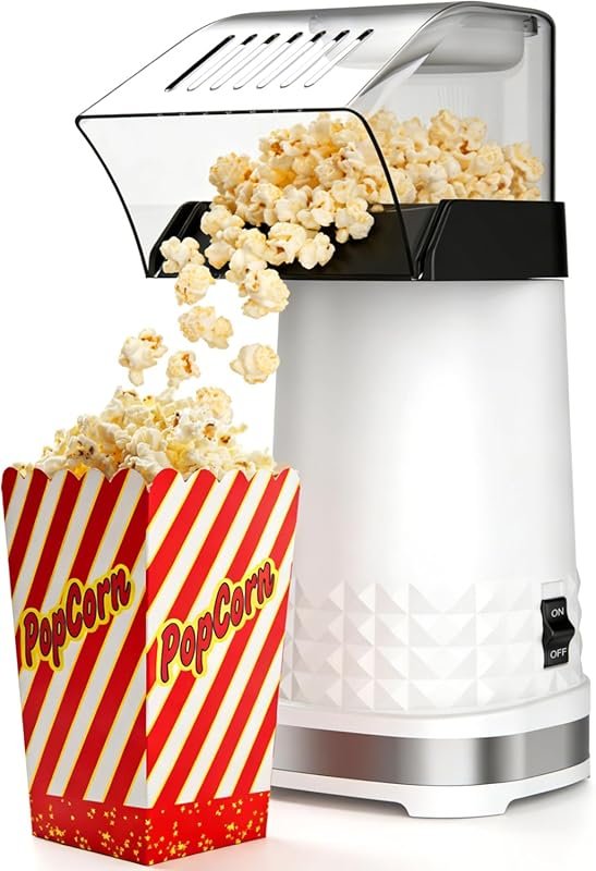1200W ETL Certified Oil-Free Healthy Air Popcorn Maker for Movie Night