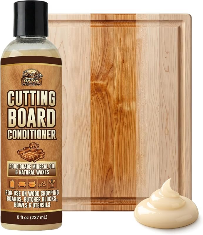 Food Grade Mineral Oil & Beeswax Conditioner for Cutting Boards & Butc