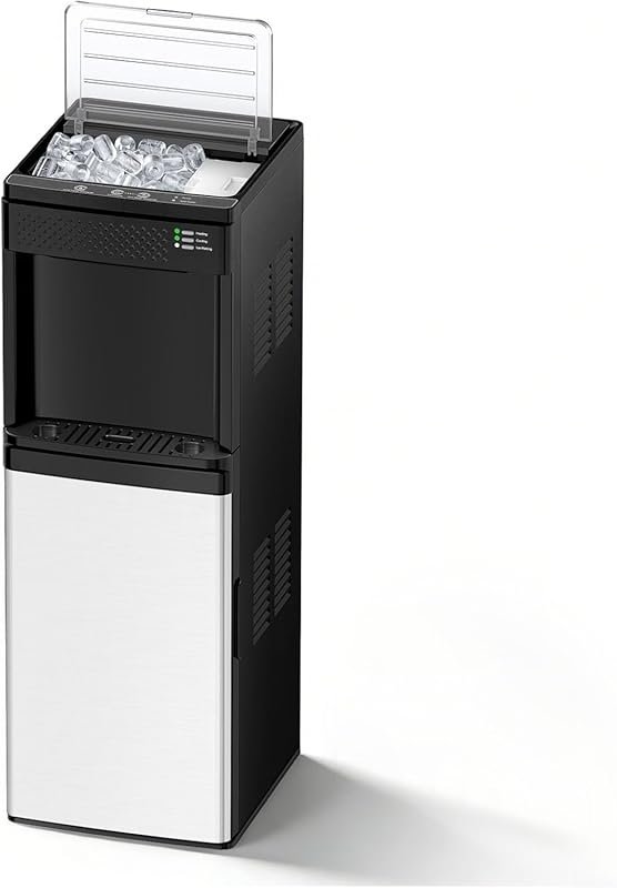 Bottom-Loading Hot & Cold Water Cooler with Ice Maker, 33 lbs/24H, Chi