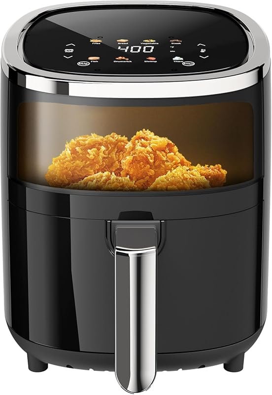 Compact 9-in-1 Digital Air Fryer with Color Touchscreen & Dishwasher S