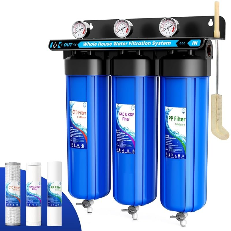 3-Stage Whole House Water Filtration System with 20