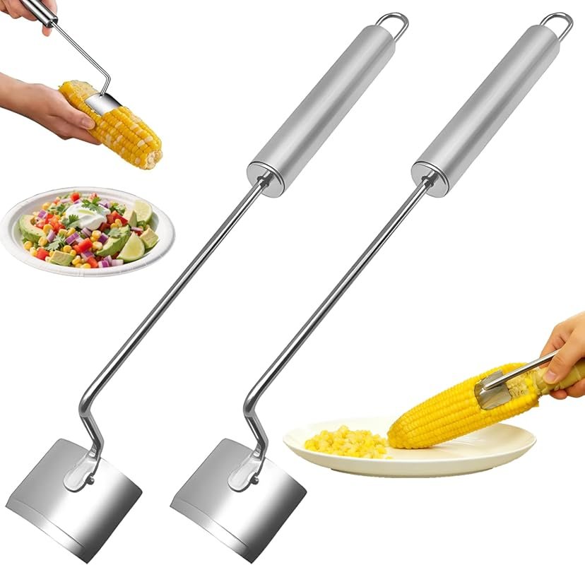 2026 Upgrade Stainless Steel Corn Stripper – Quick Cob Remover for Hom