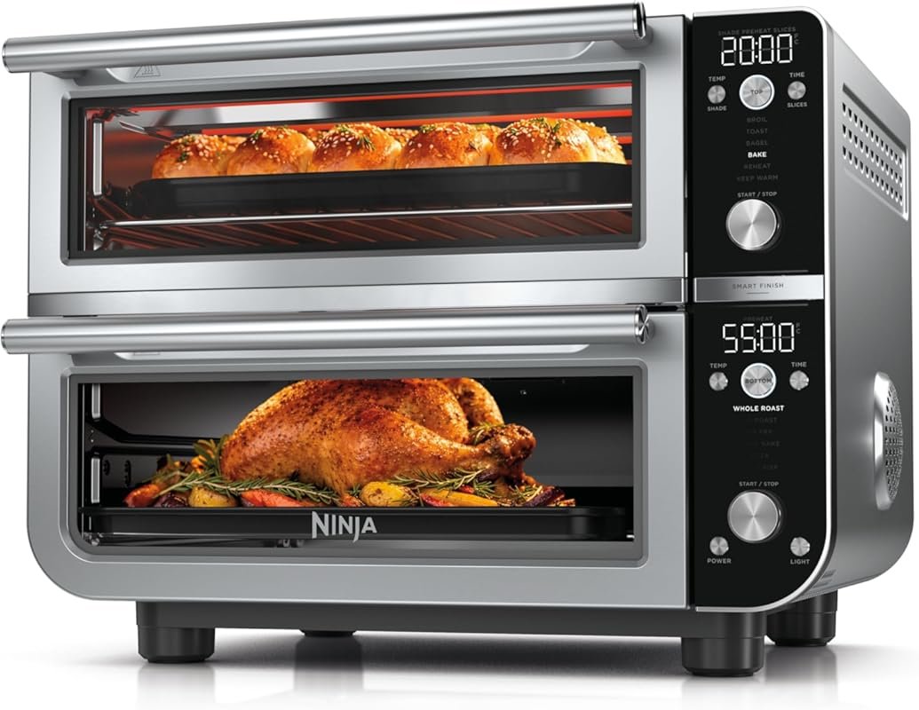 Ninja Double Oven Pro Smart XL Air Fryer Oven, 12-in-1, DualZone Tech,