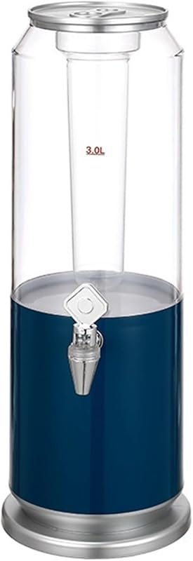 Round 3L Beverage Dispenser with Infuser Tube, Stainless Base and Lid