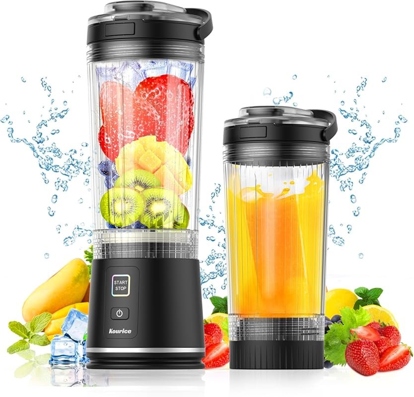 Rechargeable 16oz Cordless Mini Blender with On-Go Lid for Travel, Gym