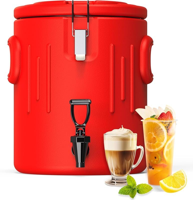 Insulated Beverage Dispenser 3.5 Gal, 304 Stainless Steel, Hot Drink D