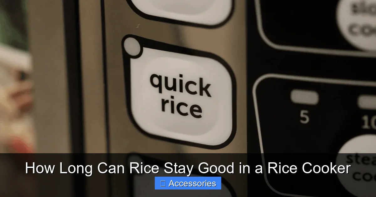 How Long Can Rice Stay Good in a Rice Cooker
