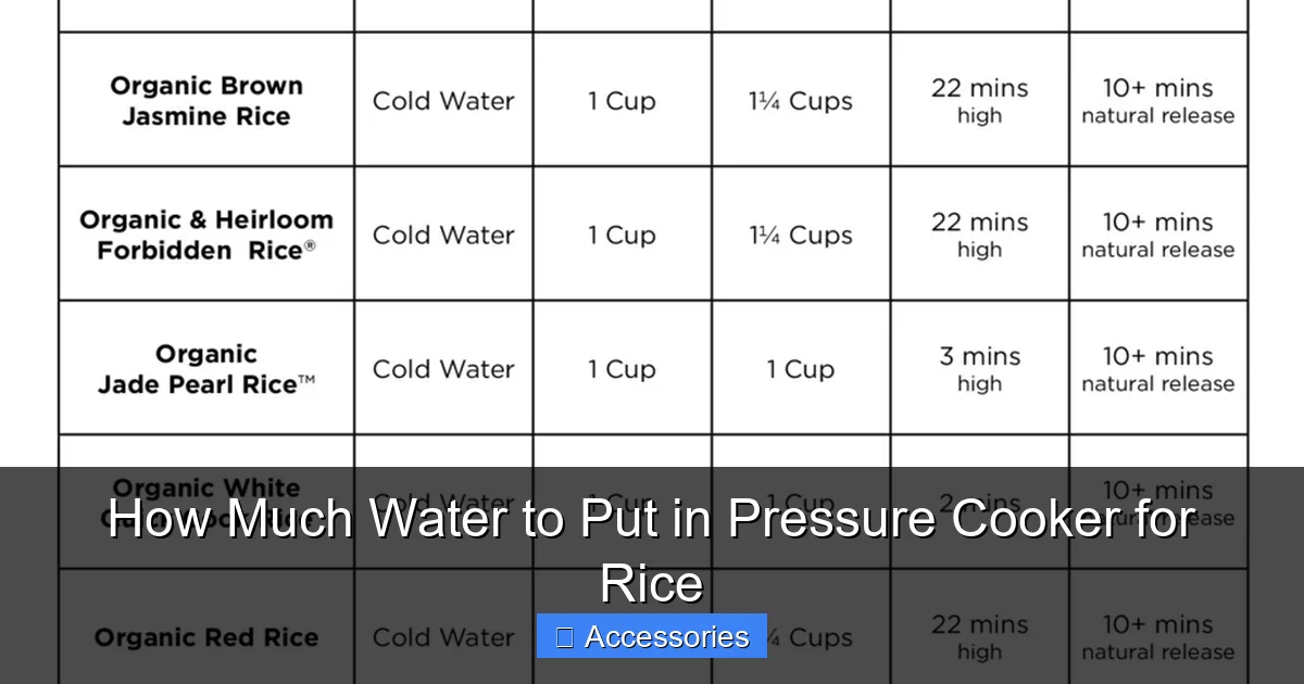 How Much Water to Put in Pressure Cooker for Rice