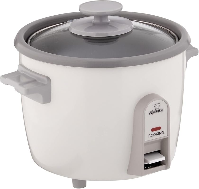 Zojirushi 3‑Cup Rice Cooker & Steamer, White, Compact Automatic Cookin