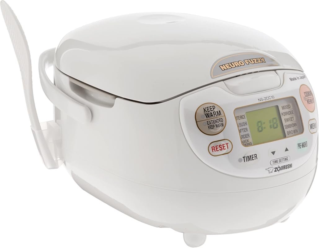 Zojirushi NS‑ZCC10 Neuro‑Fuzzy Rice Cooker & Warmer, 5.5‑Cup Capacity,
