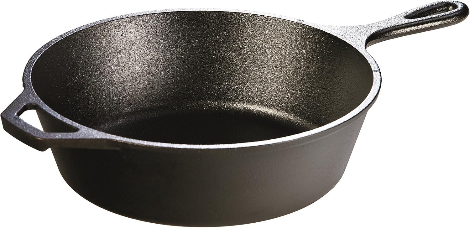 Lodge 3 Quart Pre-Seasoned Cast Iron Deep Skillet – Versatile for Oven