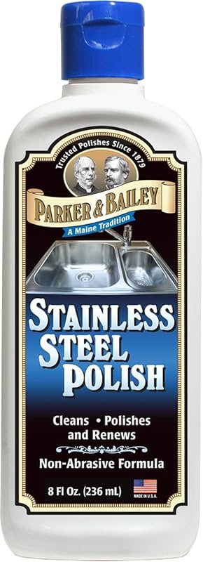Parker & Bailey Stainless Steel Polish – Cleaner for Appliances, Sinks