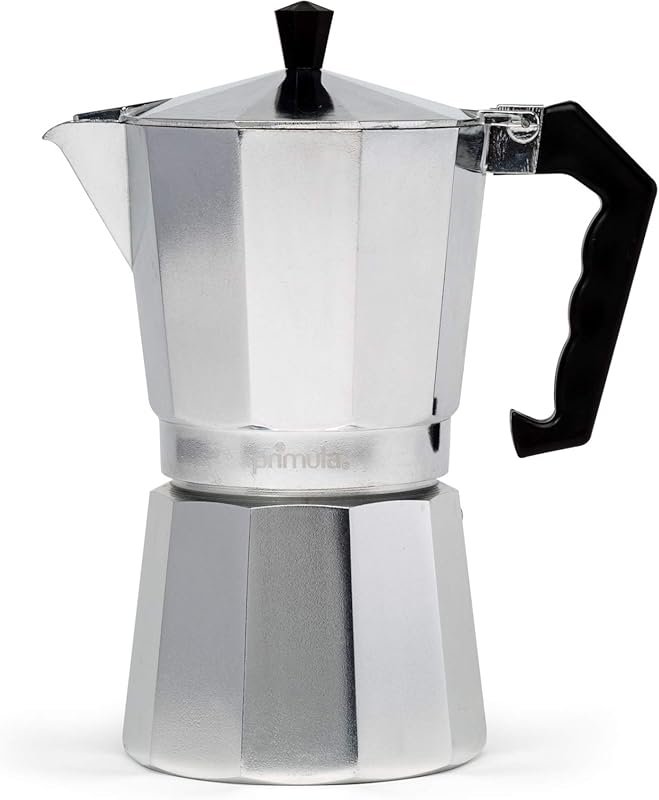 Primula Classic Stovetop Moka Pot, 9-Cup Silver Italian & Cuban Coffee