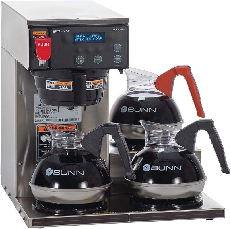BUNN Axiom 15-3 Automatic 12-Cup Coffee Maker with 3 Warmers Gray