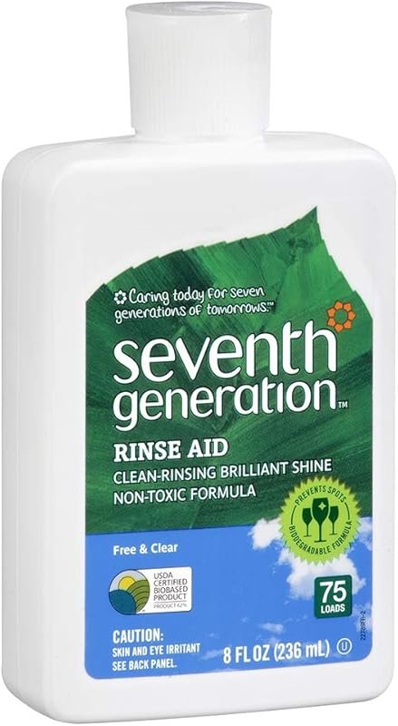 Seventh Generation Free & Clear Rinse Aid, 8 fl oz