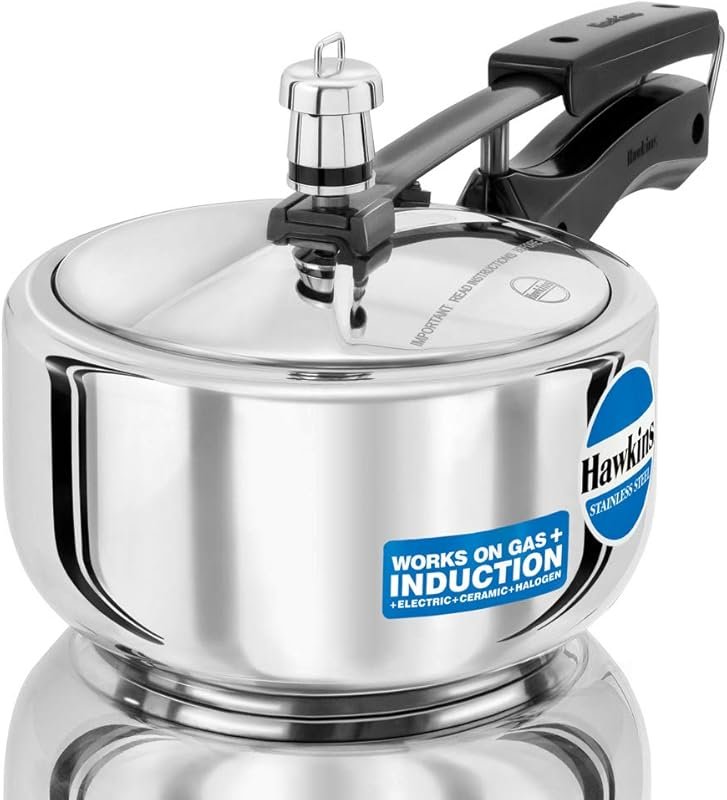 Hawkins B25 2-Litre Silver Pressure Cooker for Fast Cooking