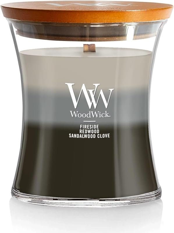 WoodWick Warm Woods Trilogy Holiday Candle, Crackling Wick, 9.7oz Hour
