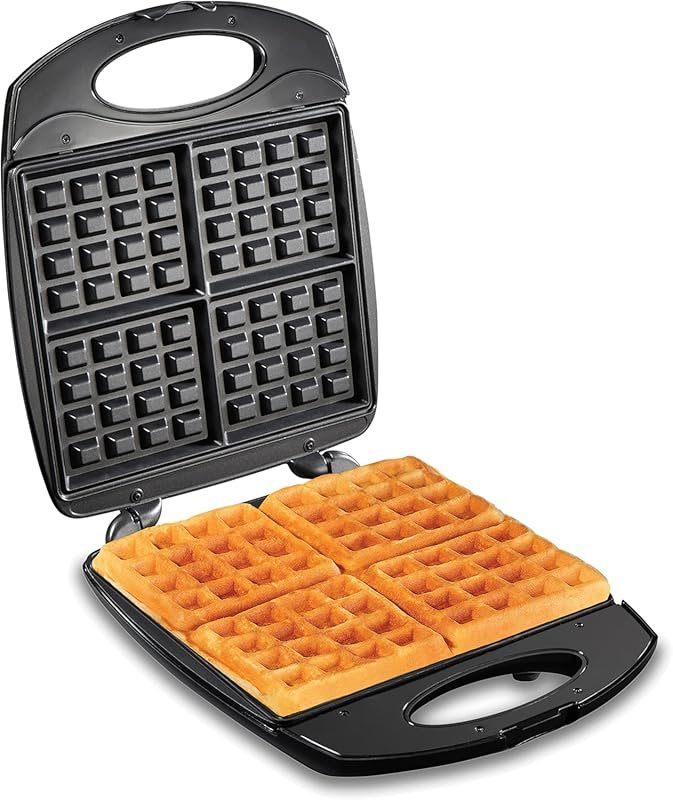 Hamilton Beach Non-Stick Belgian Mini Waffle Maker, Makes 4 Keto Chaff