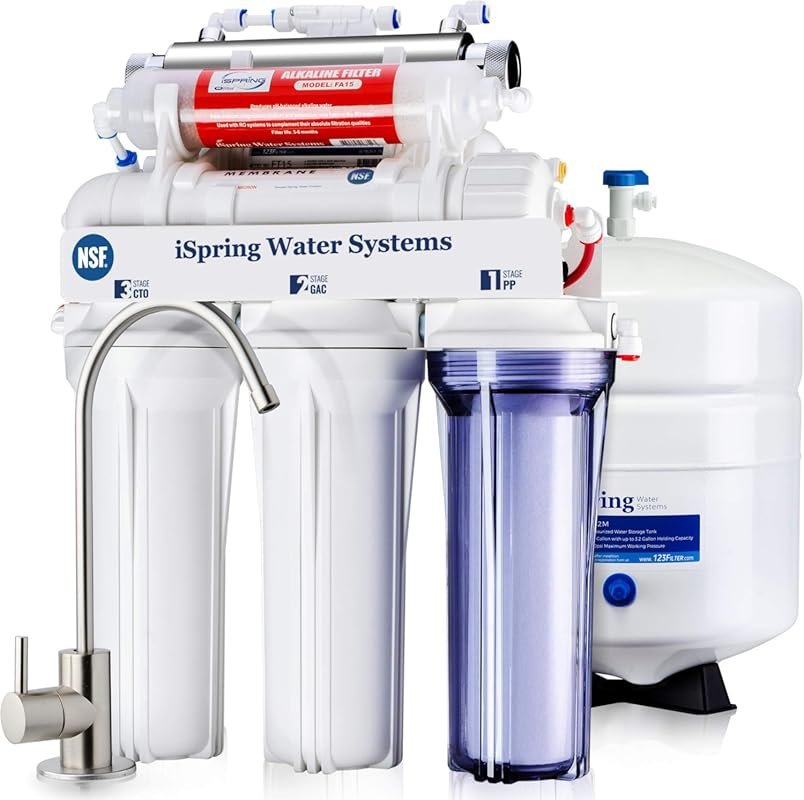 iSpring RCC7AK-UV 7-Stage NSF RO System with Alkaline Remineralization