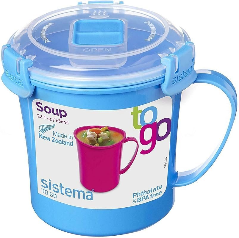 Sistema Minty Teal Microwave Medium Food Container, 656 ml, BPA-Free