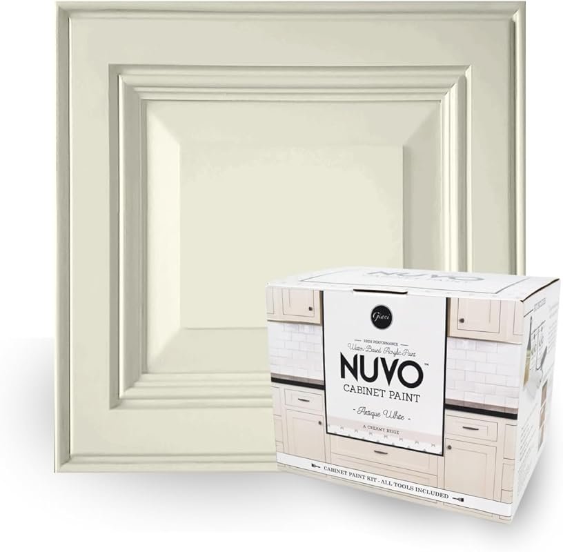 Nuvo Antique White Cabinet Makeover Kit – Easy DIY 7-Piece Set for Lon