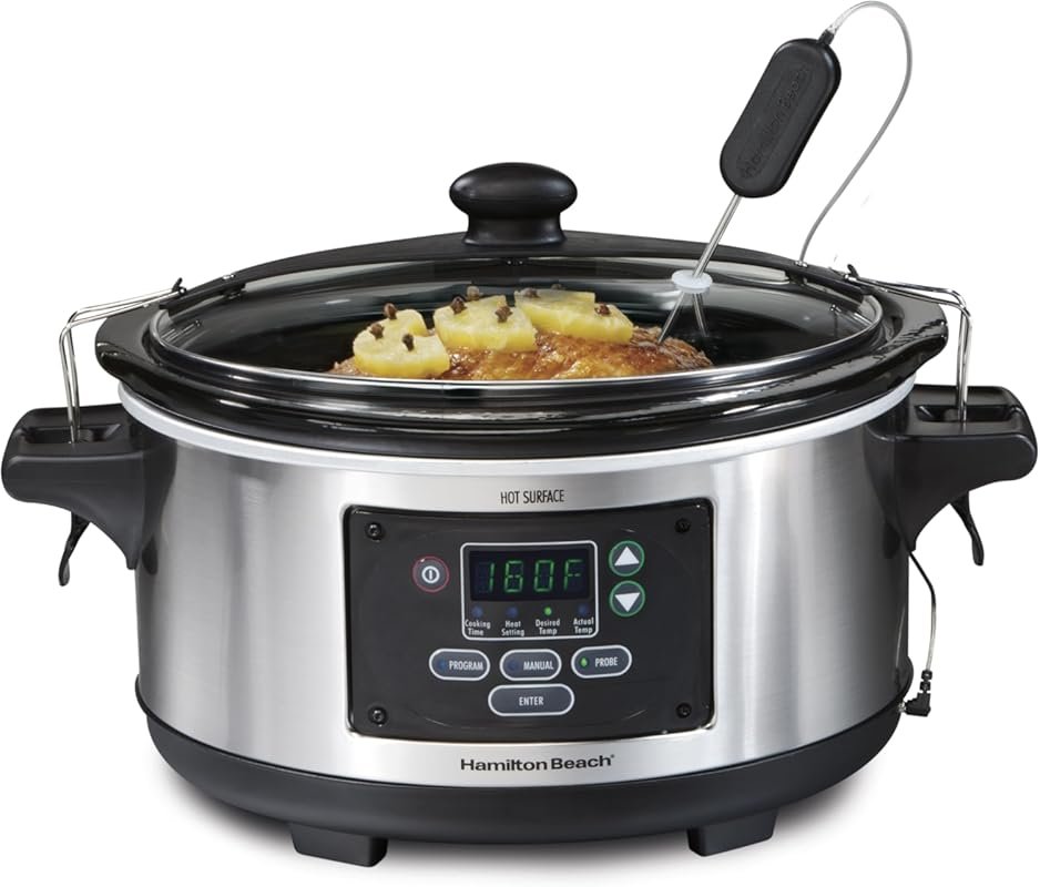 Hamilton Beach 6QT Digital Programmable Slow Cooker with Lid Lock & Te