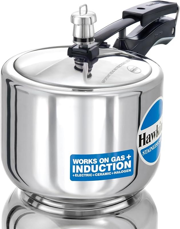 Hawkins 3 Liter Tall Stainless Steel Inner Lid Induction Pressure Cook