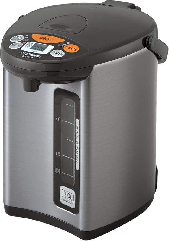 Zojirushi Micom 101 oz Silver Dark Brown Water Boiler and Warmer