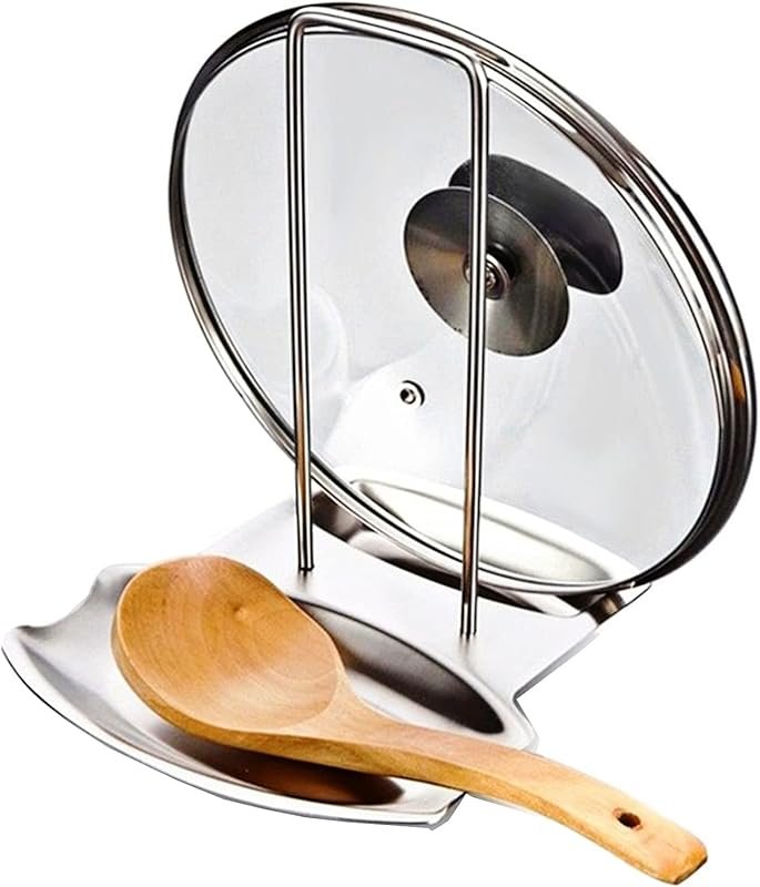 Progressive Pan Lid Holder with Spoon Rest in 304 Stainless Steel