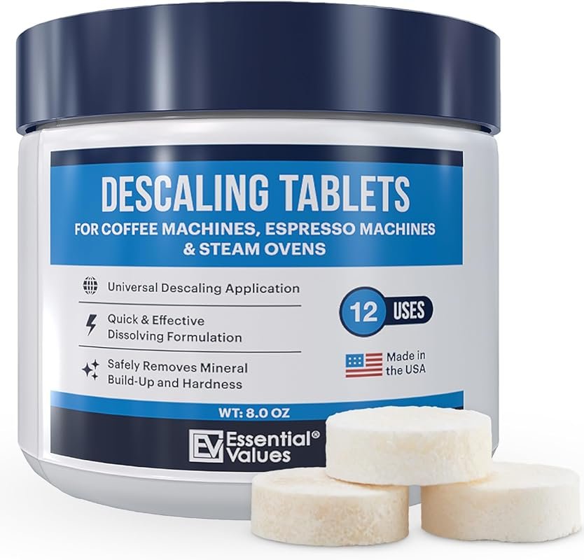 Essential Values Descaling Tablets for Keurig, Breville, DeLonghi & Ot