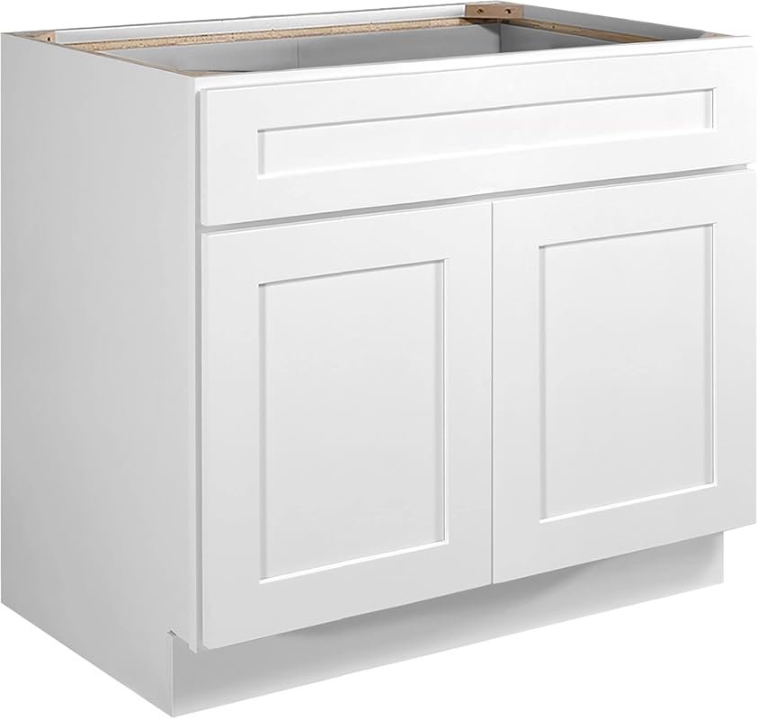 Brookings Shaker Unassembled Sink Base Kitchen Cabinet, 36