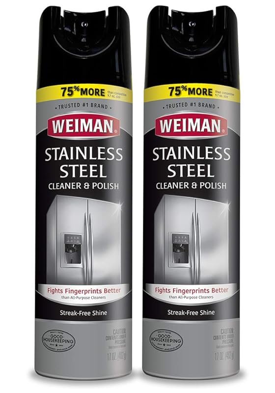 Weiman Stainless Steel Cleaner Polish Protects Appliances Fingerprints