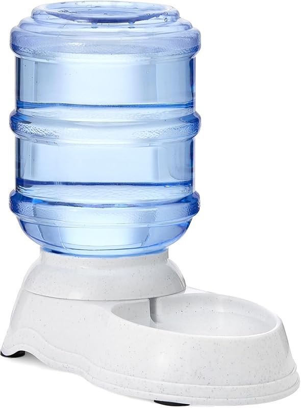 Amazon Basics Automatic Pet Water & Food Feeder Set – 1‑Gallon Gravity