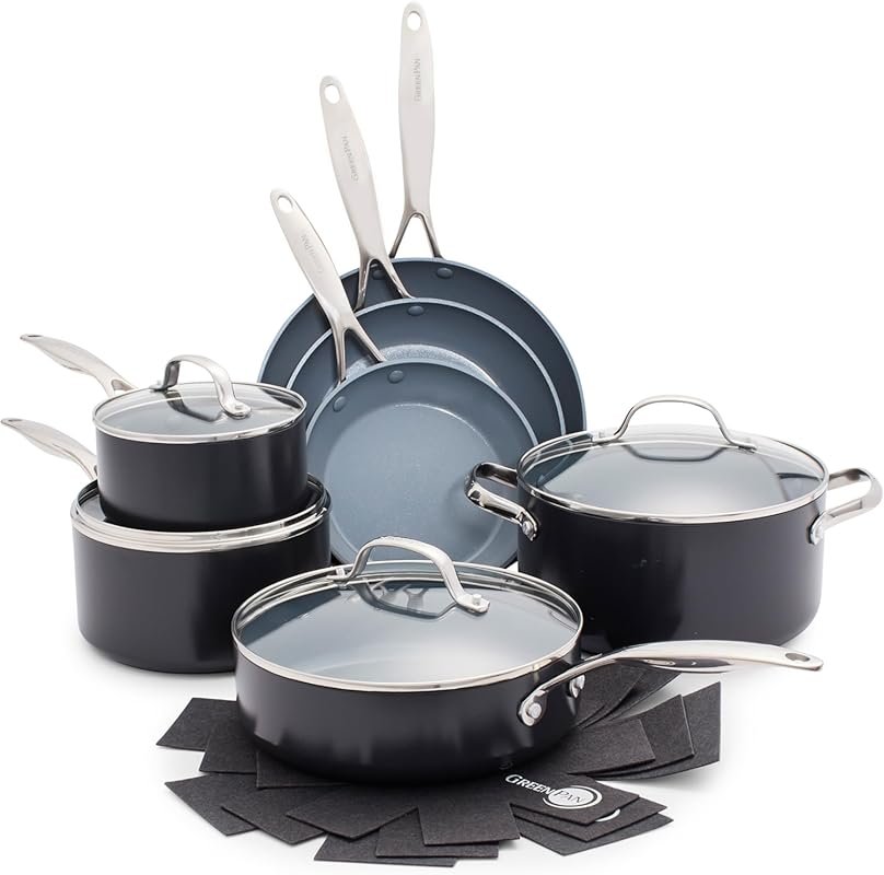 GreenPan Valencia Pro Ceramic Nonstick 11-Piece Cookware Set – PFAS-Fr