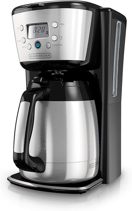 BLACK+DECKER Thermal 12 Cup Coffee Maker, Programmable Digital Control