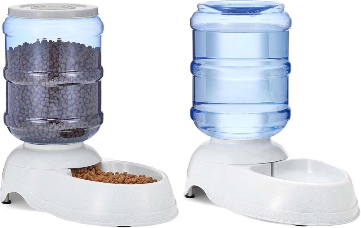 Amazon Basics 1‑Gallon Gravity Pet Water Dispenser – Easy‑Clean Design