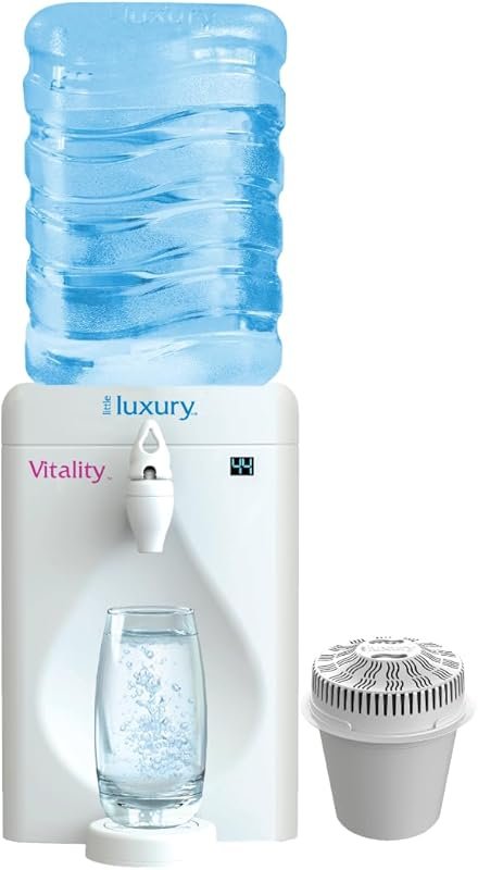 Little Luxury Vitality Mini Water Cooler with Filter, BPA-Free Refilla