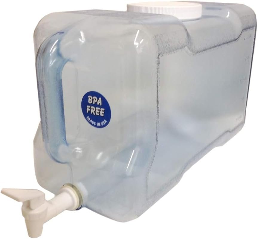 AquaNation 2‑Gallon BPA‑Free Refrigerator Water Bottle with Faucet and