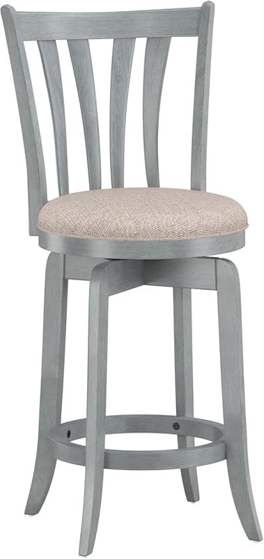 Hillsdale Furniture Savana Swivel Counter Stool, Blue High Back Kitche