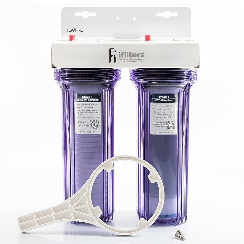 2-Stage Whole House Filter System Removes Contaminants, Chlorine, VOCs