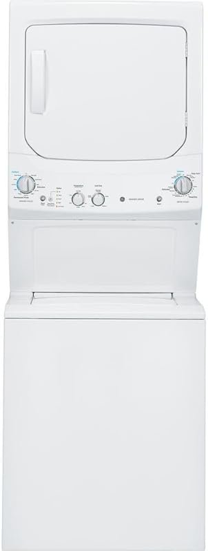 GE GUD27ESSMWW Unitized Spacemaker 3.8 Cu. Ft. Washer & 5.9 Cu. Ft. El